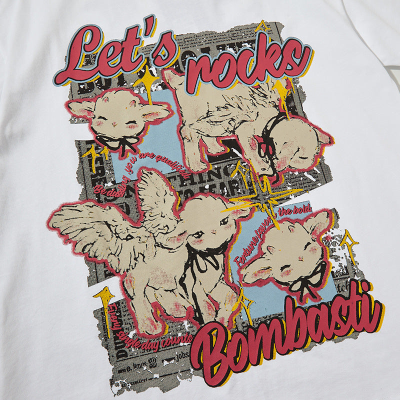 Nyc 1990 Shirt Retro Washing T-Shirt Men's Loose Casual Old Men's Short Sleeve T-Shirt