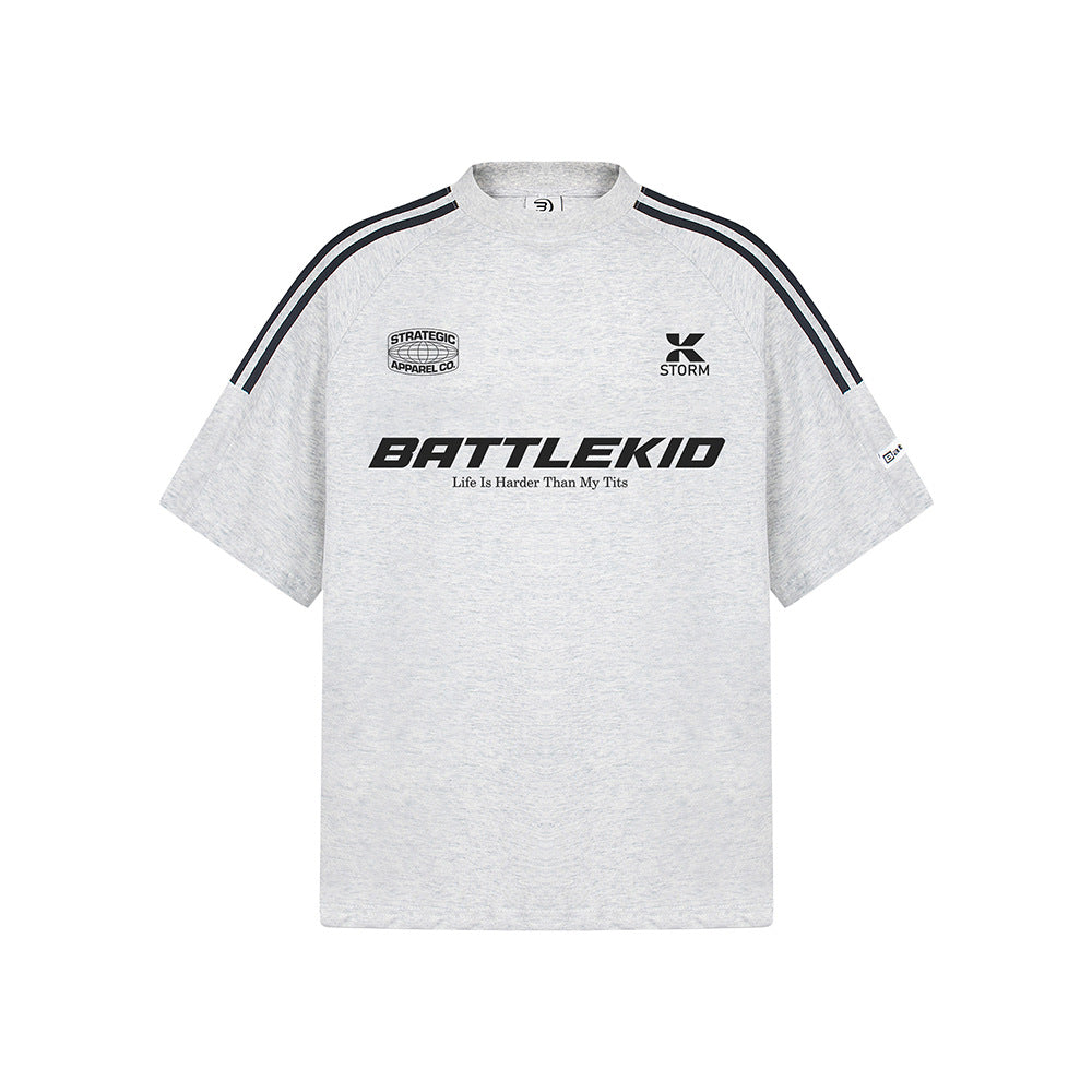 New York Hip Hop Style Vintage Short Sleeve T-Shirt Loose Crew Neck