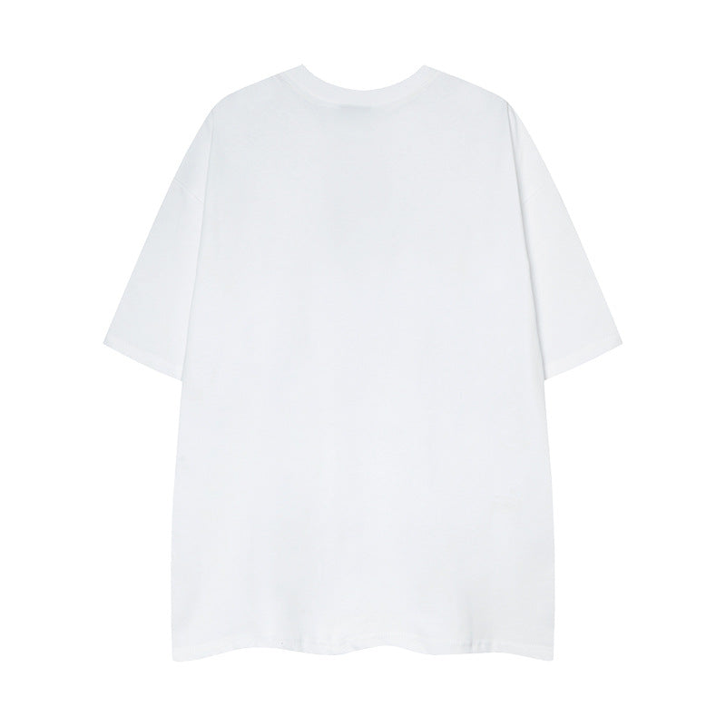 Nostalgia T Shirts Embroidered Flower Short Sleeve T-Shirt Summer Loose Top