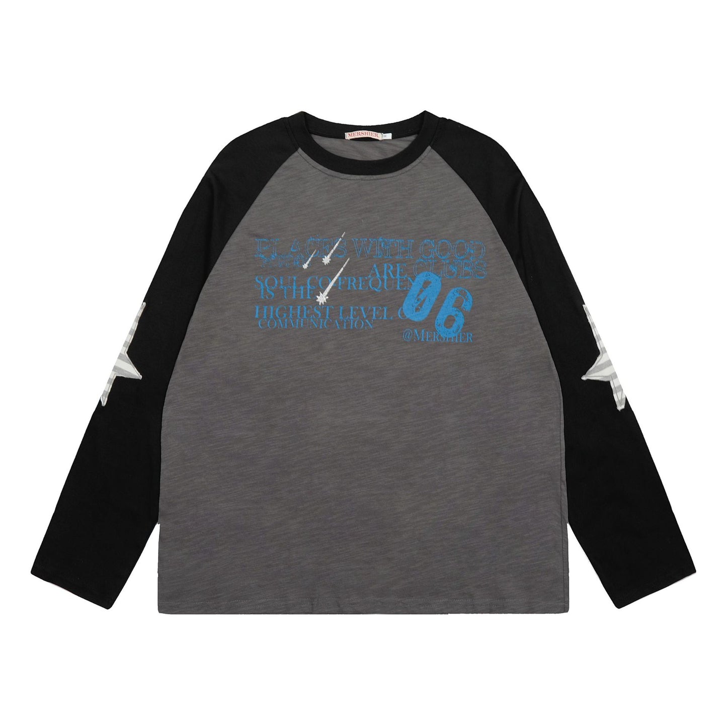 Hip hop shirt spring star print t-shirt long sleeve