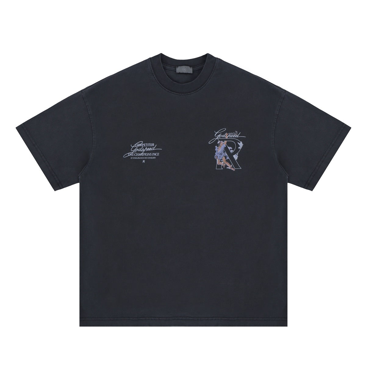 Vintage College Shirts Summer Vintage Crew Neck Short Sleeve T-Shirt