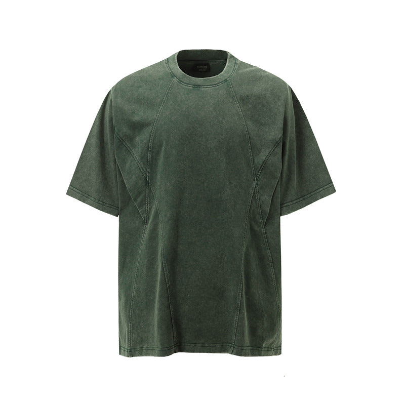 Camisas Retros Vintage Washed Old Short Sleeve T-Shirt