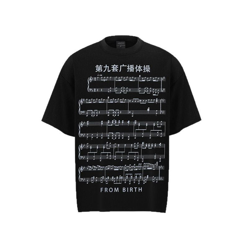 Camisas Retros Short Sleeve Loose T-Shirt