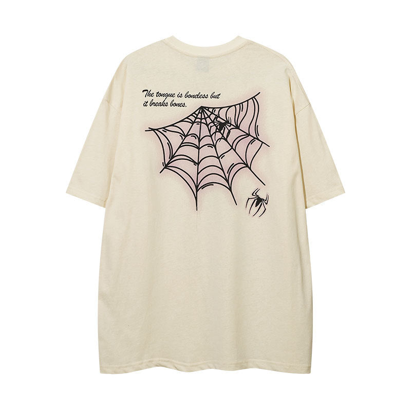 Vintage Tišö Rt hiphop hip hop spider print loose short sleeve t-shirt oversize