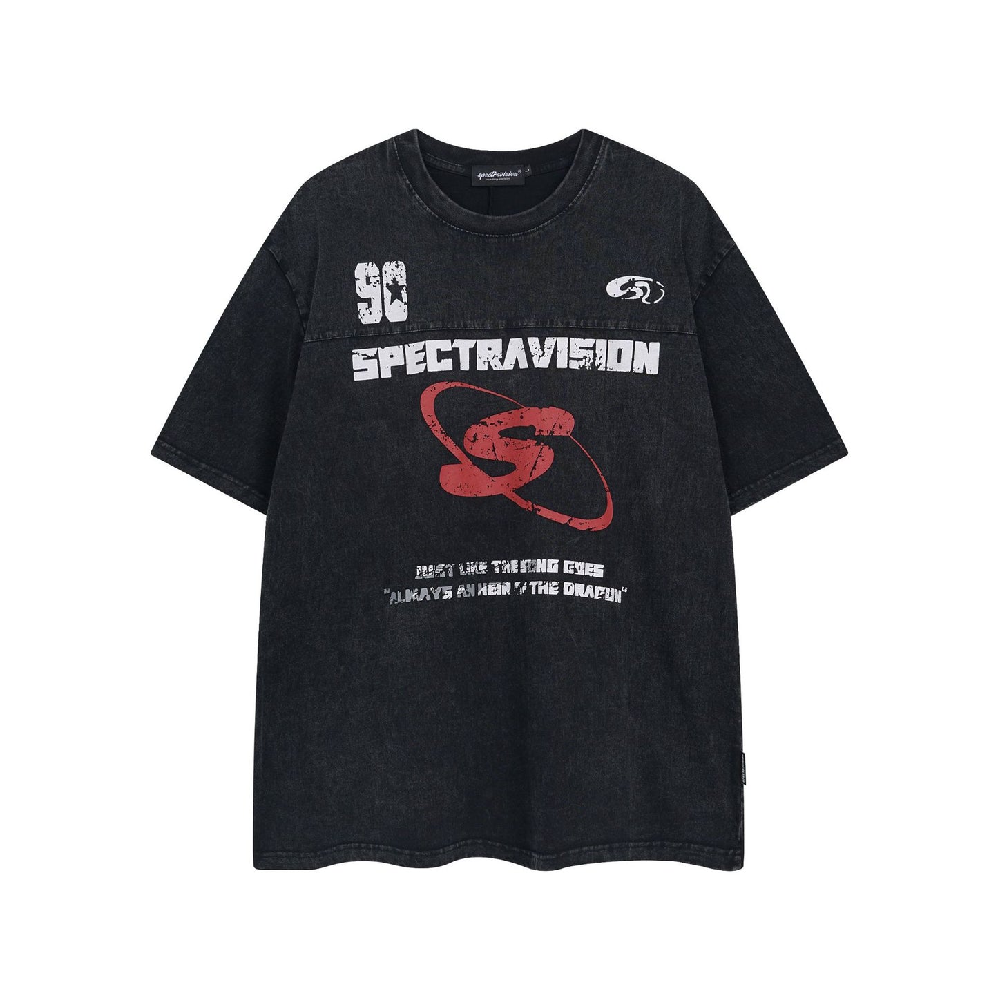 1990 Fashion T-Shirt Summer Vintage Washed Printed Short Sleeve T-Shirt