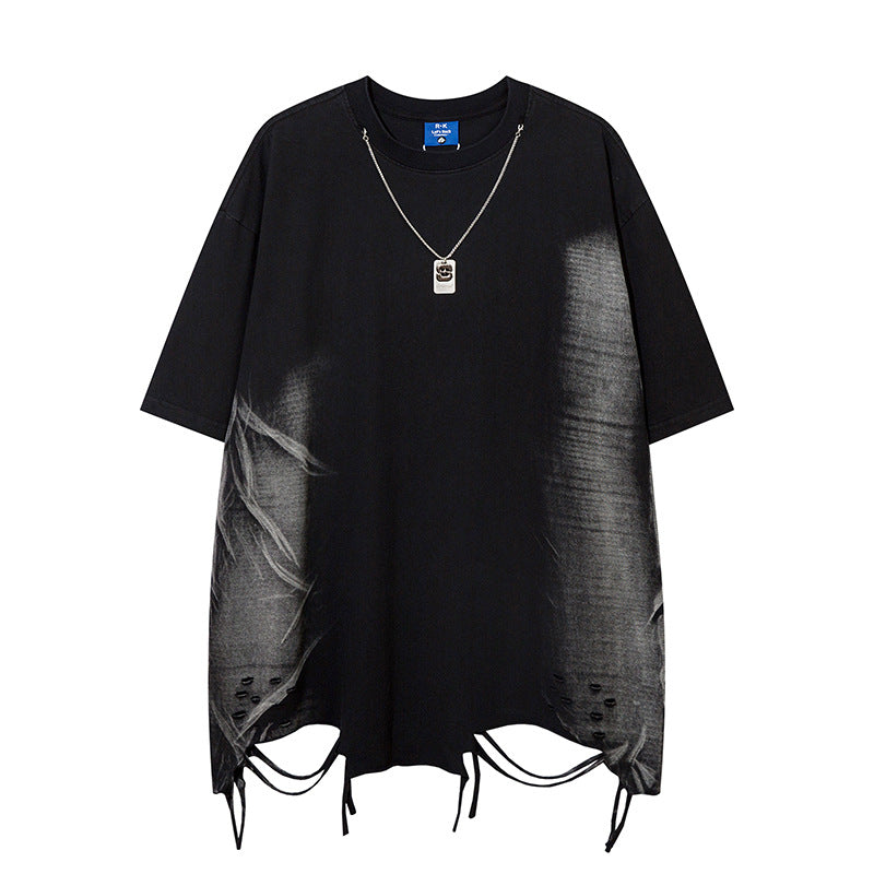 60s Style T Shirts Summer Washed Old T-Shirts Short Sleeves