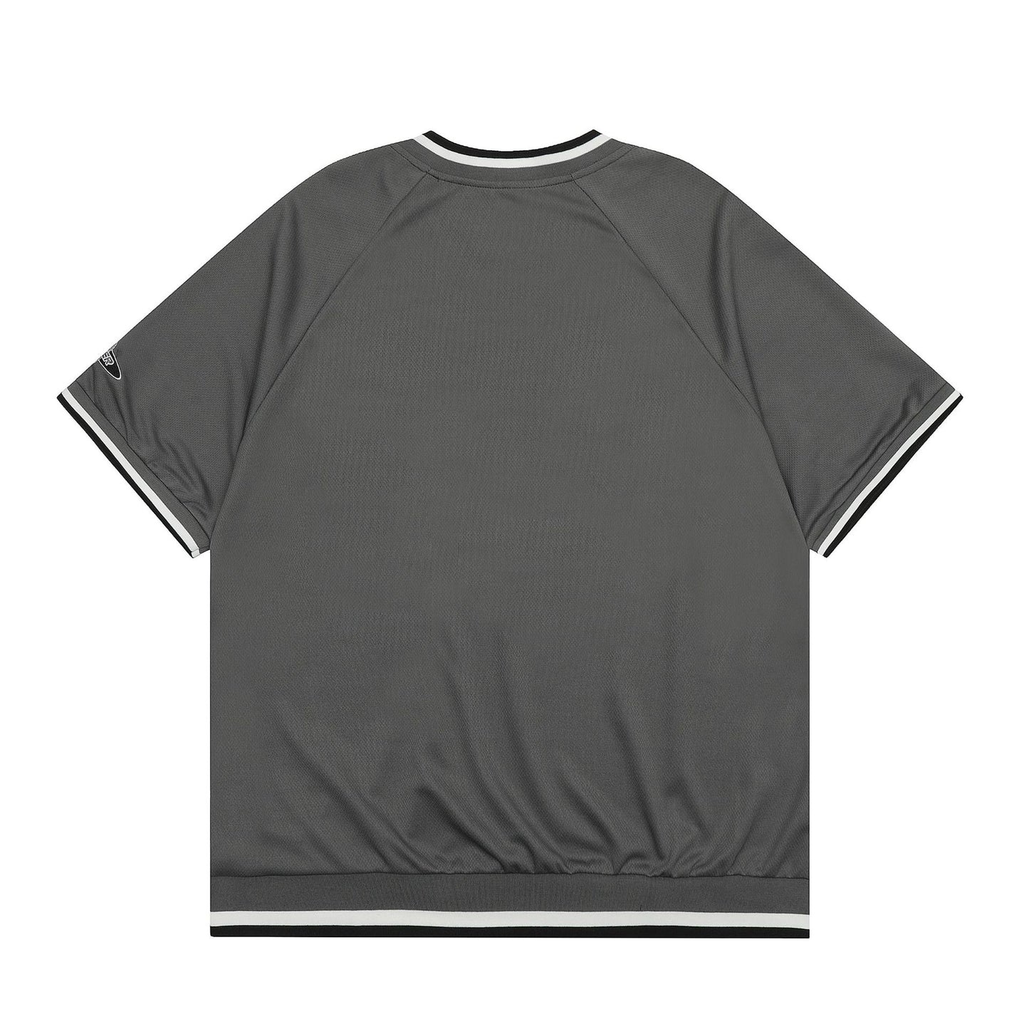 60s Style T Shirts Baseball Uniform V-Neck T-Shirt Loose Mesh
