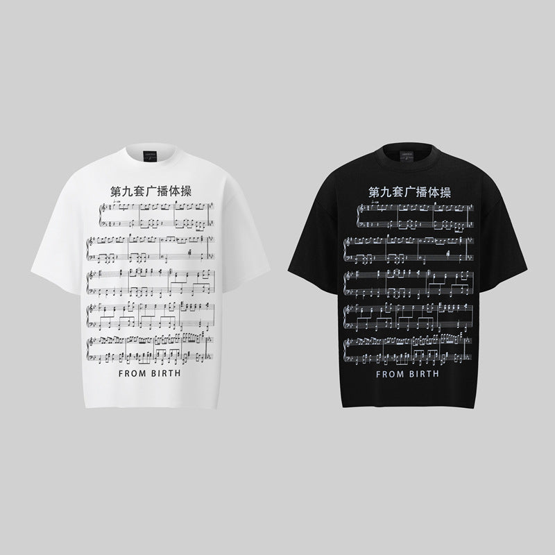 Camisas Retros Short Sleeve Loose T-Shirt