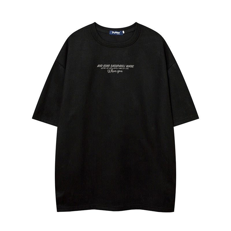 1990 Fashion T-Shirt Vintage Pentagram Embroidered Short Sleeve T-Shirt