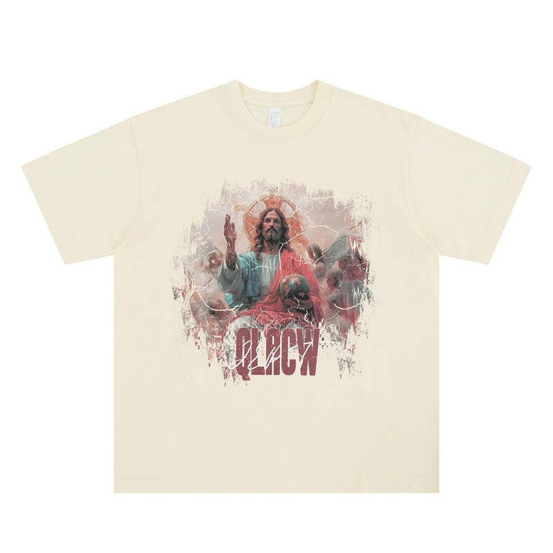 Vic Streetwear Summer Vintage Crew Neck Short Sleeve T-Shirt