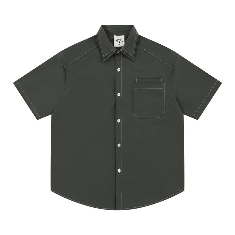 Hip Hop Shirts For Boys Casual Short Sleeve Shirt Loose Top