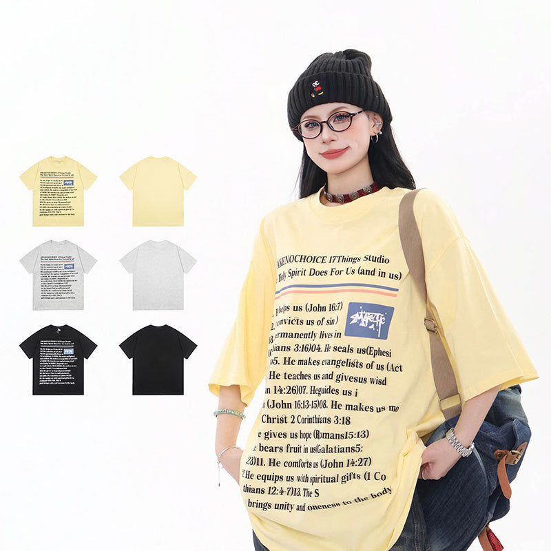 Vintage Usa Shirt Short Sleeve T-Shirt Loose Top