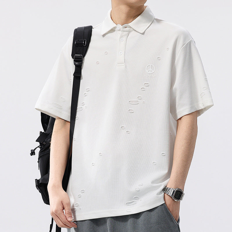 Men T-shirts Summer Short Sleeve Loose Top