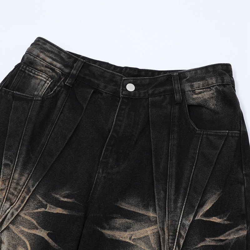 Hip Hop Shirts For Boys Summer Washed Jeans Hip Hop Denim