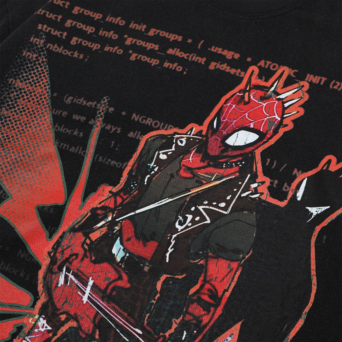 1990 Fashion T-Shirt Summer Washed Cartoon T-Shirt Retro Short Sleeve T-Shirt