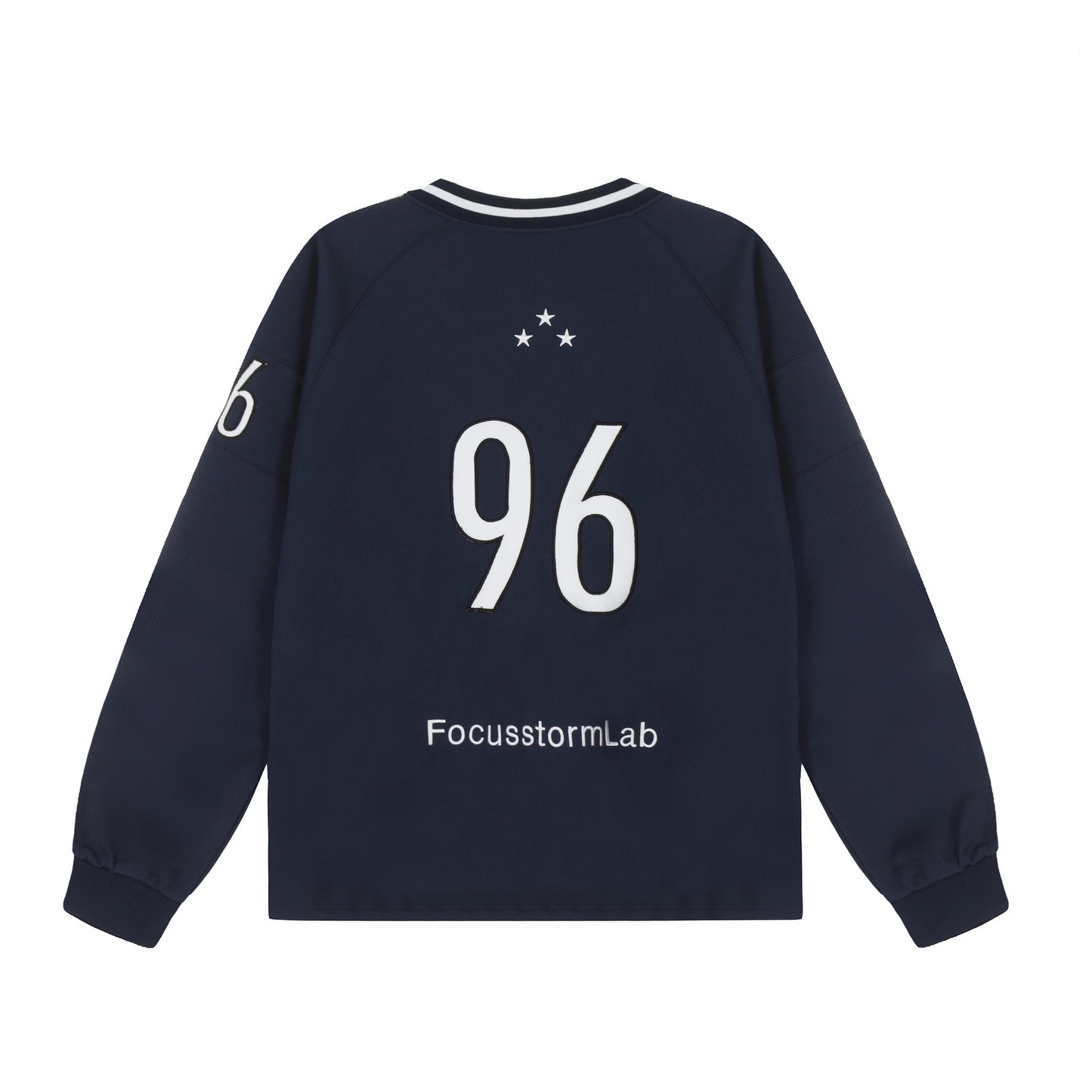 New York Hip Hop Style Fall Vintage Sports Casual Striped Alphabet Embroidered Pullover Sweater