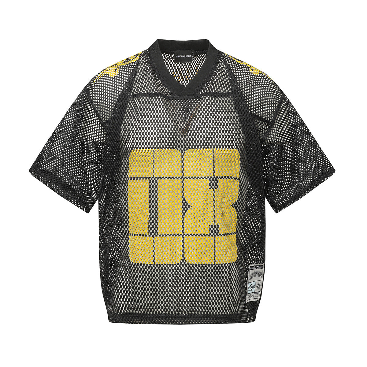 Remeras rock nacional summer short-sleeved hiphop mesh hollowed-out sports T-shirt