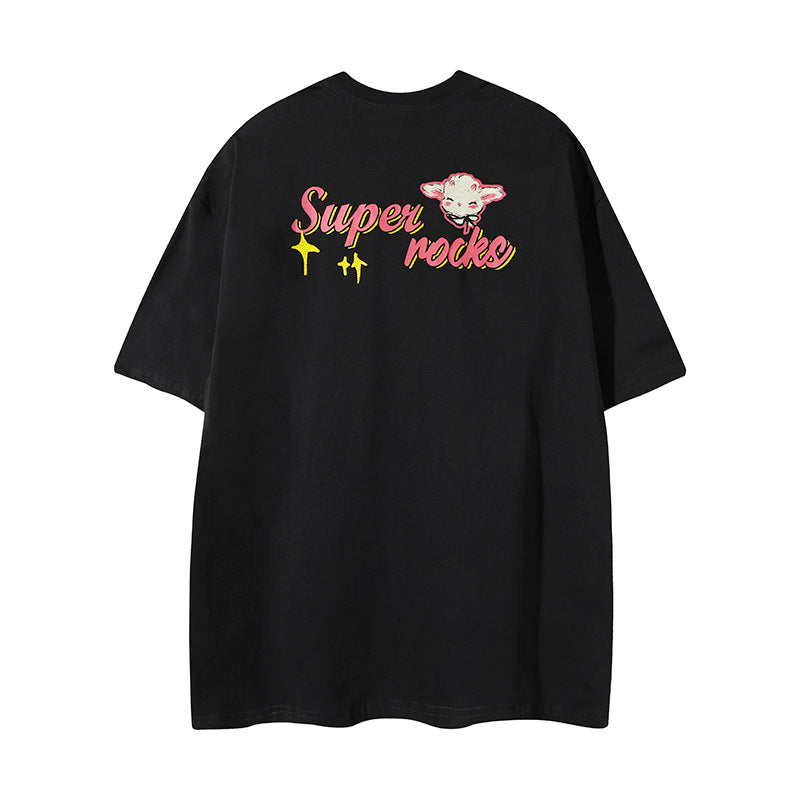 Nyc 1990 Shirt Retro Washing T-Shirt Men's Loose Casual Old Men's Short Sleeve T-Shirt