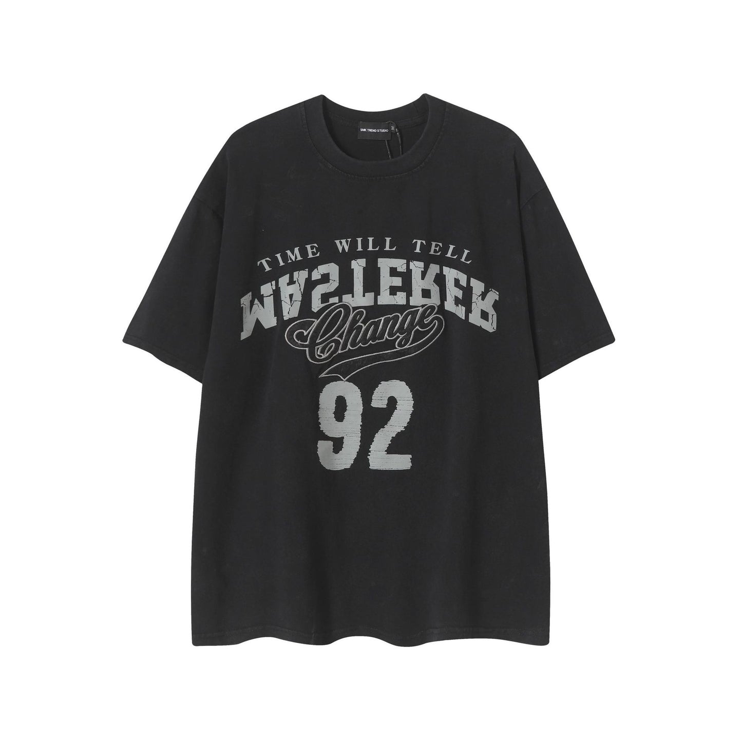 Ye T Shirt Summer Basketball Sweatshirt Washed Old Embroidered T-Shirt Short Sleeve