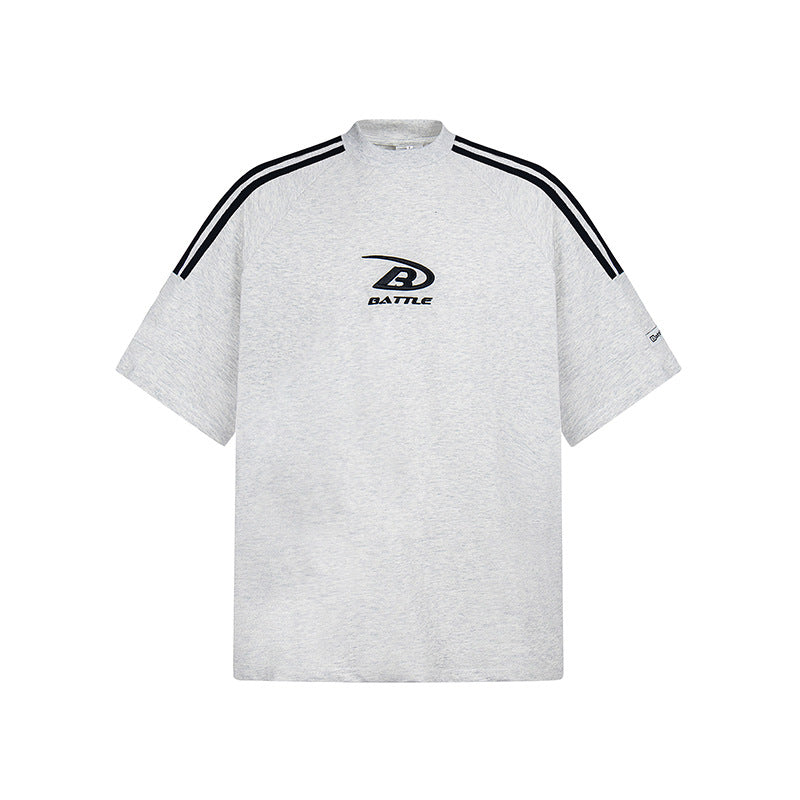 Hip Hop Clothes New York Embroidered T-Shirt Loose Short Sleeves