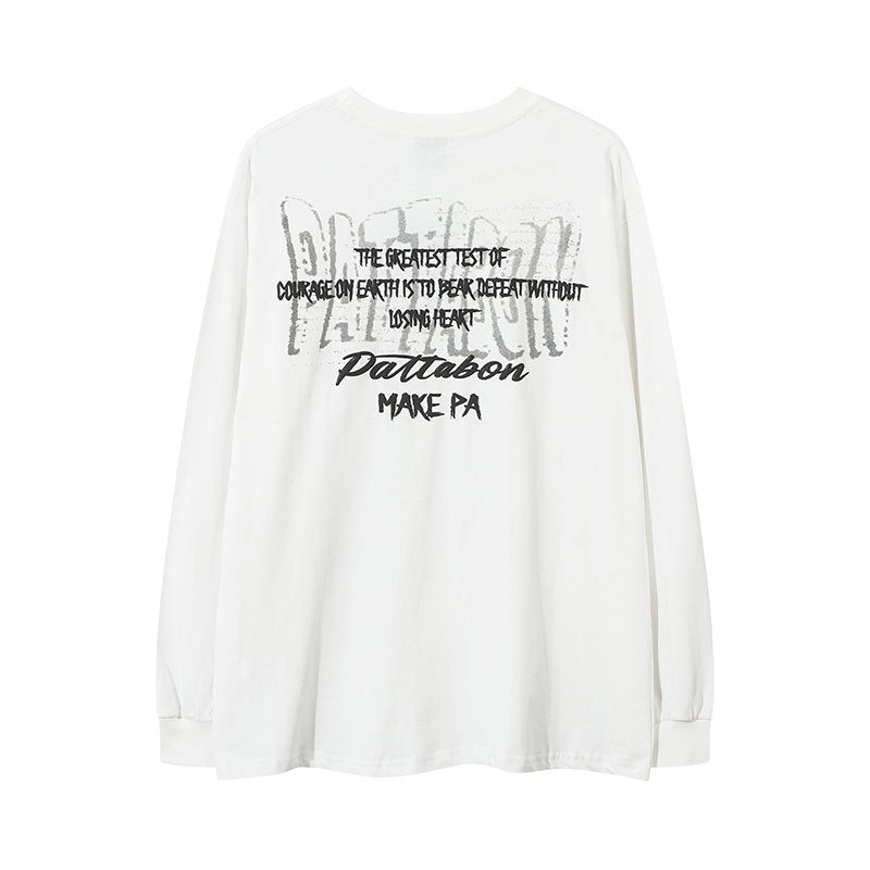 Marcas De Streetwear Necklace Long Sleeve T-Shirt Loose Oversize Top