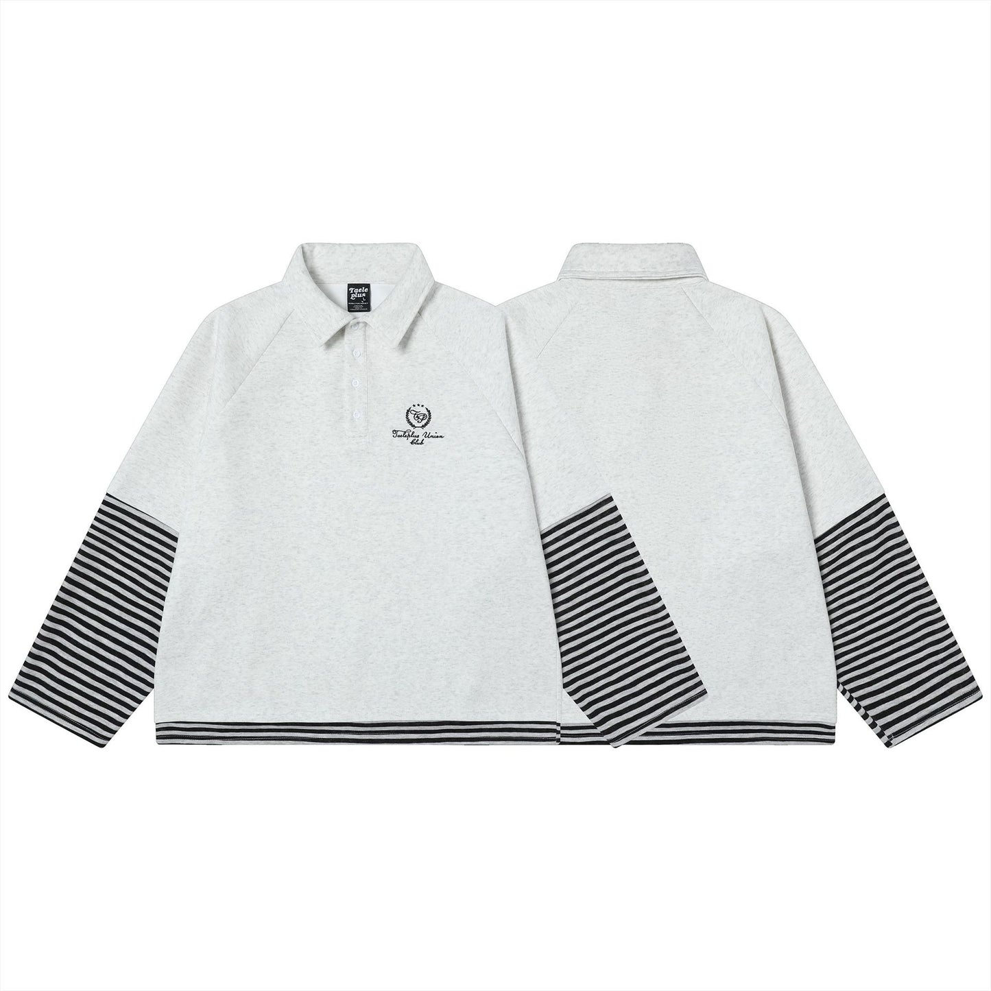 60s Style T Shirts Spring Vintage Polo Lapel Long Sleeve T-Shirt