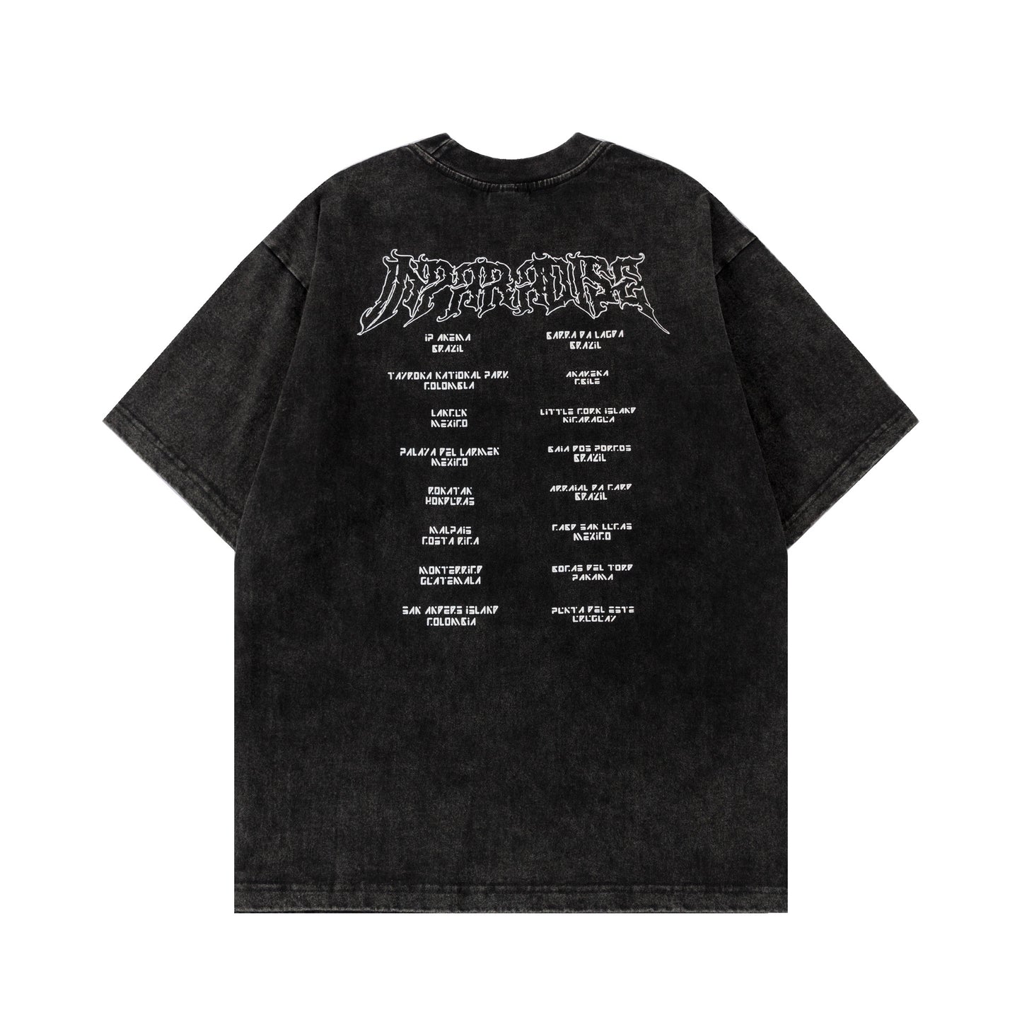 1990 Fashion T-Shirt Summer retro washing water old printed short-sleeved T-shirt