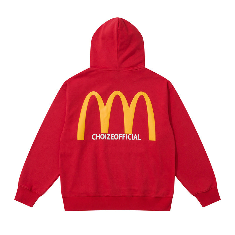 Streetwear Hoodie Alphabet Print Hooded Sweater Hip Hop Loose Jacket