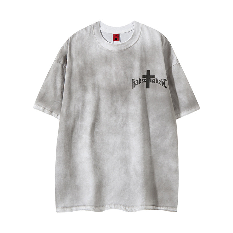 New York Hip Hop Style Summer Crew Neck Print Short Sleeve T-Shirt Loose Casual Top