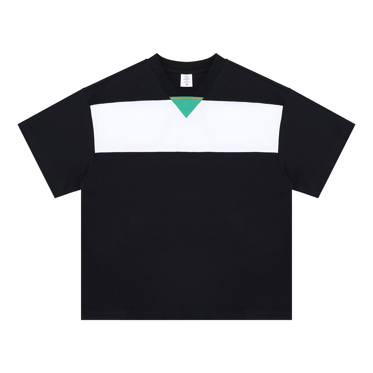 Vintage College Shirts Summer Embroidery Short Sleeve T-Shirt V-Neck