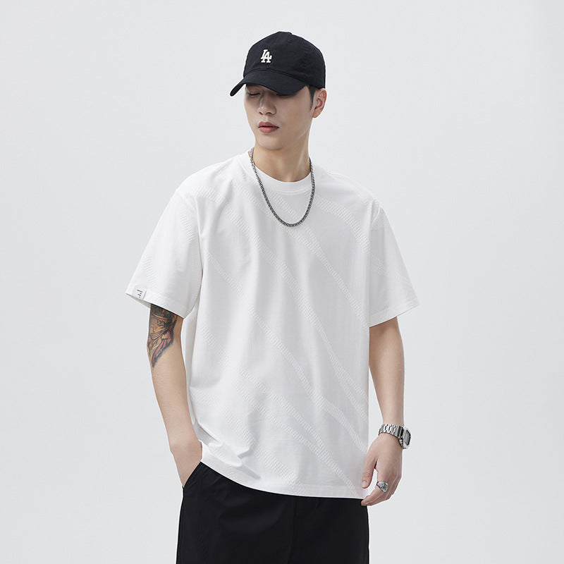 Men T-shirts Spring and Autumn Loose Top