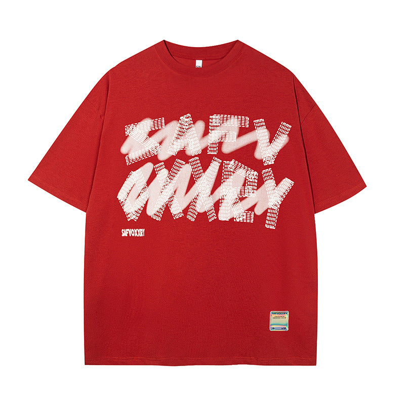 Hip Hop Shirts For Boys Alphabet Print Short Sleeve T-Shirt