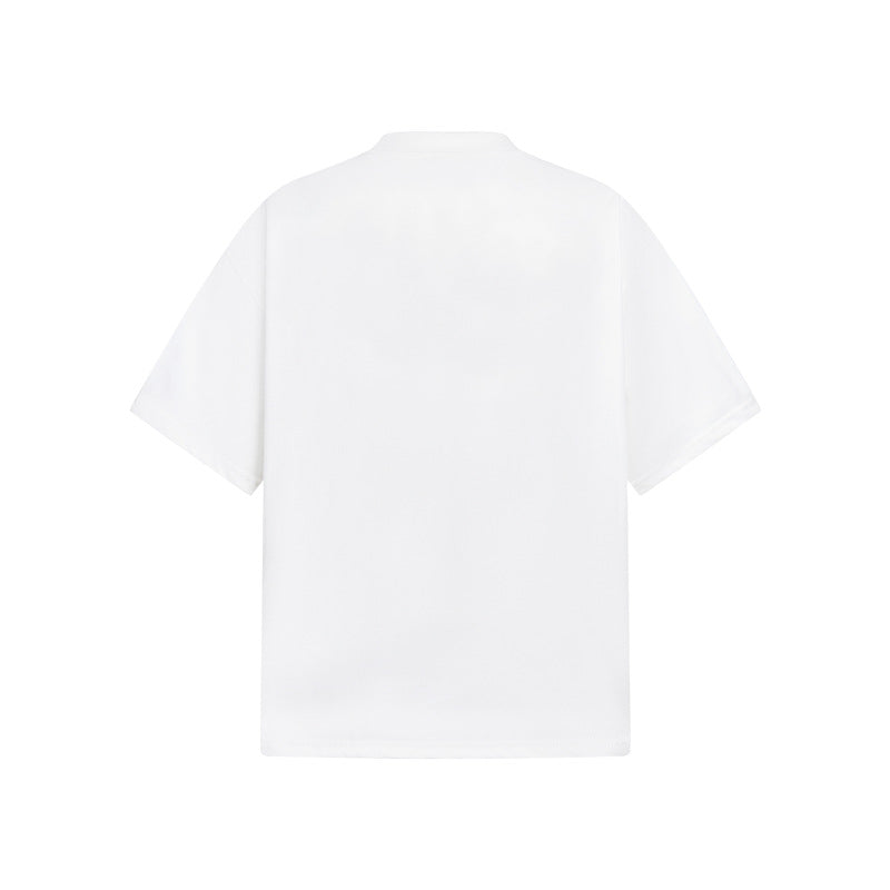 Casual Street Wear Summer Cartoon Graffiti Print Short Sleeve T-Shirt