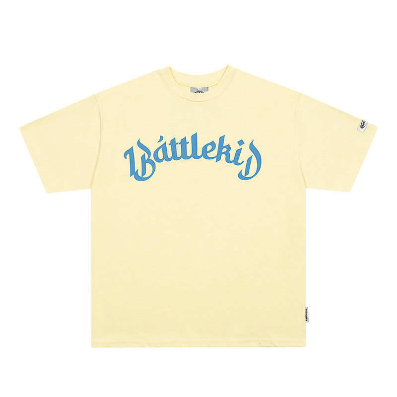 Vintage T Shirts Hip Hop Letter Print Short Sleeve T-Shirt Summer Loose