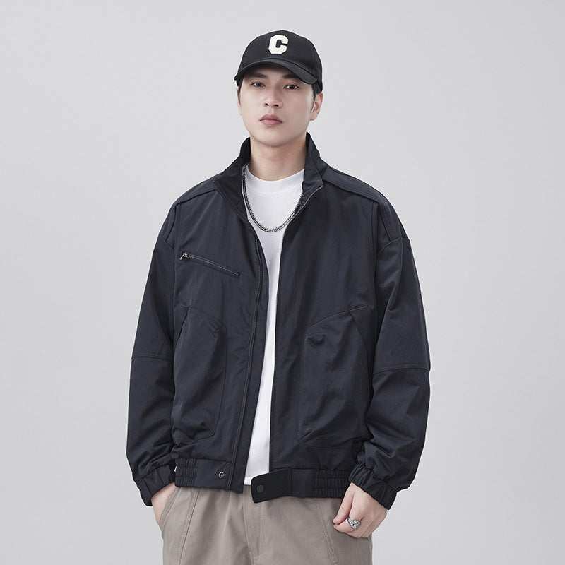 Men T-shirts loose jacket spring and autumn top