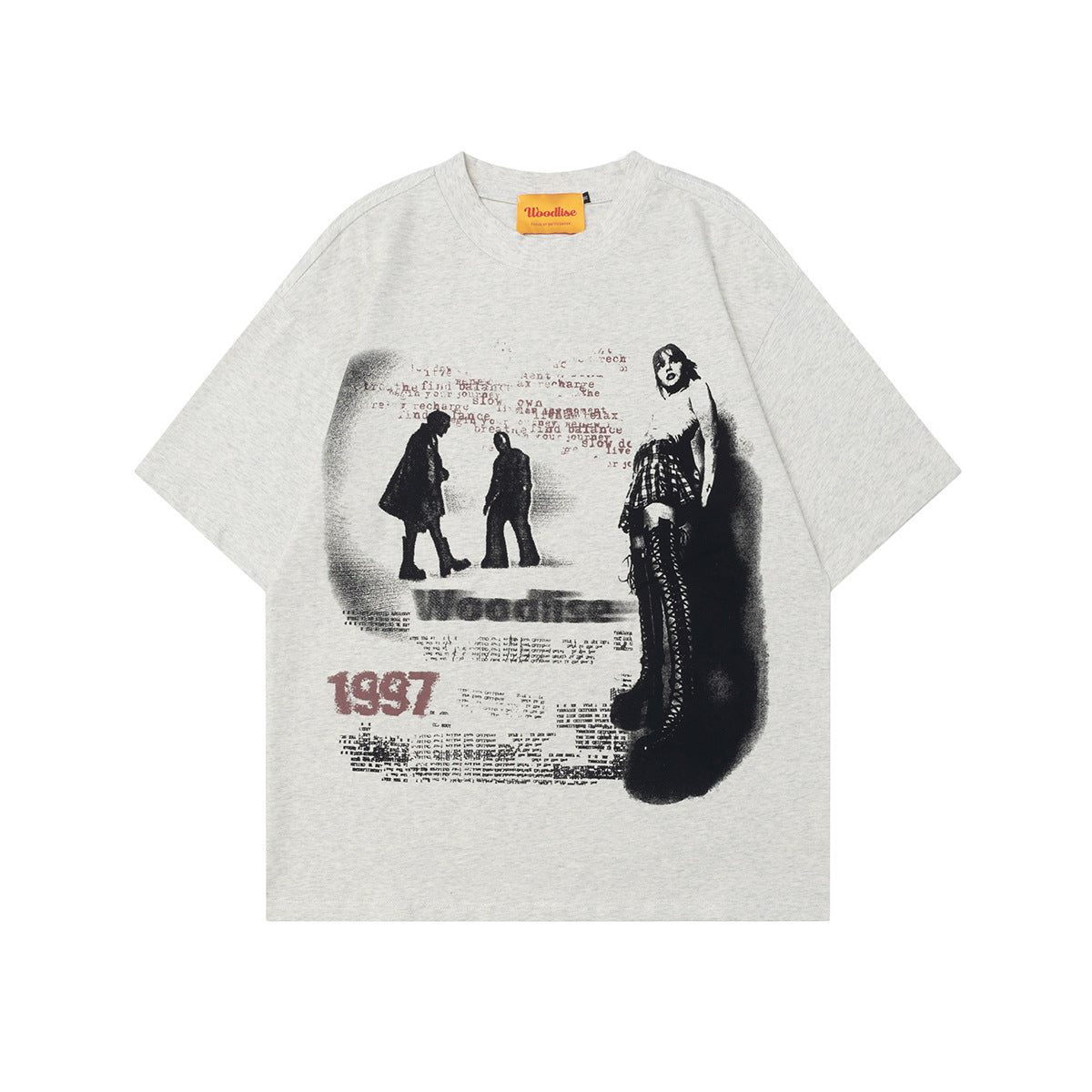 90s West Coast Hip Hop Fashion T Shirts Rock Character Print Short Sleeve T-Shirt