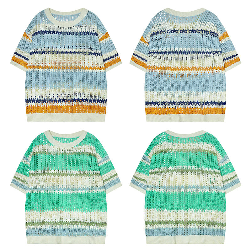Nyc 1990 Shirt Striped Top Short Sleeve