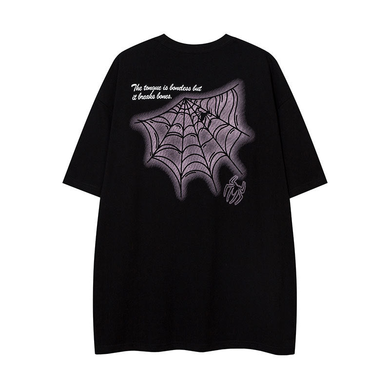 Vintage Tišö Rt hiphop hip hop spider print loose short sleeve t-shirt oversize