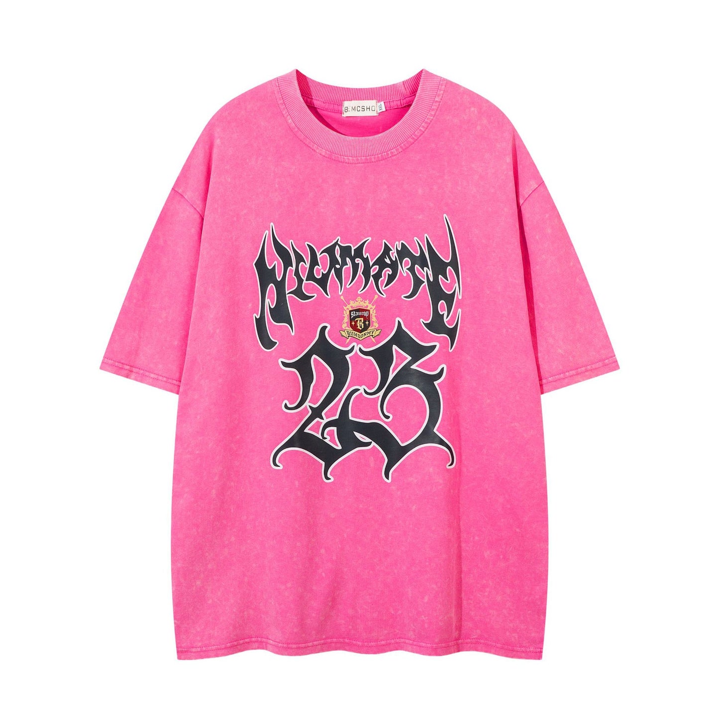Ye T Shirt Summer Retro Washed Old Printed T-Shirt Short Sleeve