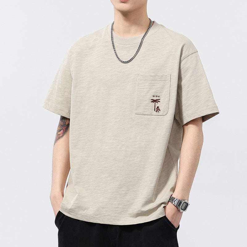 Men T-shirts Short Sleeve Summer Top Loose