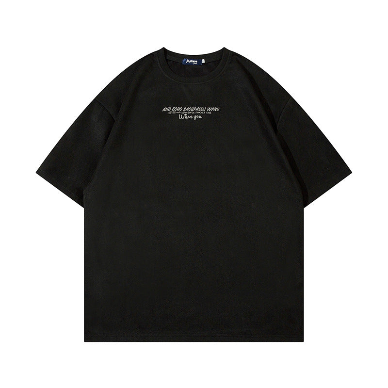 1990 Fashion T-Shirt Vintage Pentagram Embroidered Short Sleeve T-Shirt