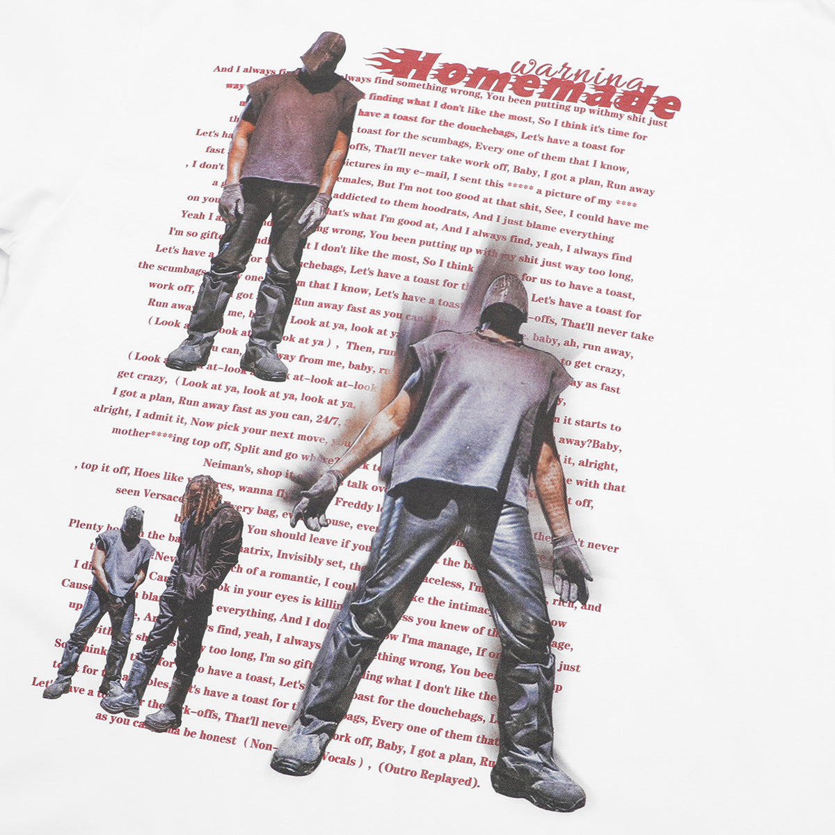 60s Style T Shirts Loose Wash Old Character Print Short Sleeve T