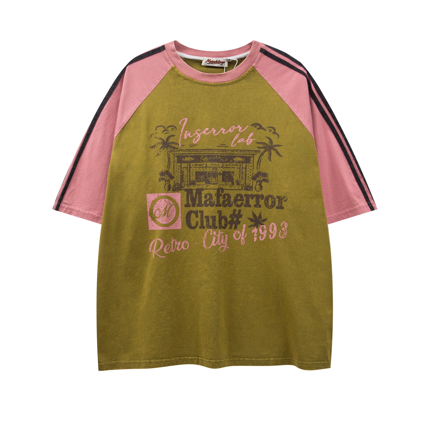 Vintage tarz t shirt vintage alphabet print short sleeve t-shirt