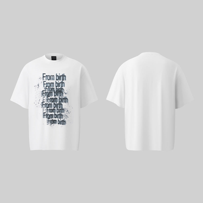 Camisas Retros Vintage Letter Pattern 3D Printed Short Sleeve T-Shirt