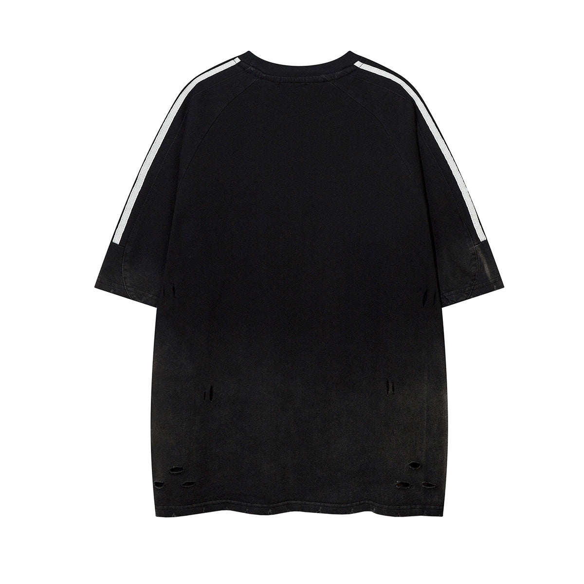 Ye T Shirt summer retro gradual change color washed short sleeve T-shirt