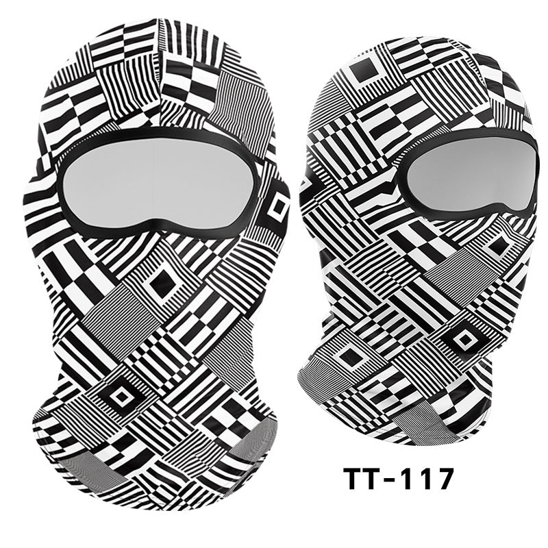 Cycling Windproof Hood Camouflage Python Ice Silk Mask Sunscreen Windproof
