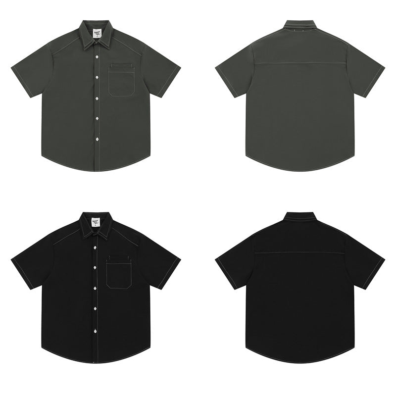 Hip Hop Shirts For Boys Casual Short Sleeve Shirt Loose Top