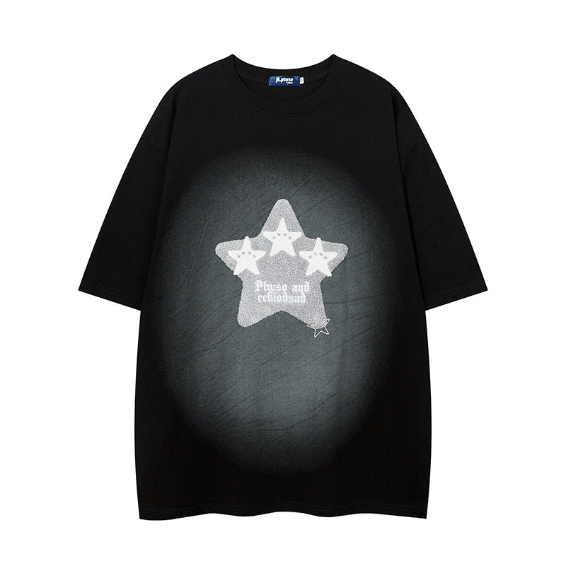 1990 Fashion T-Shirt Vintage Embroidered Short Sleeve T-Shirt Spring Summer