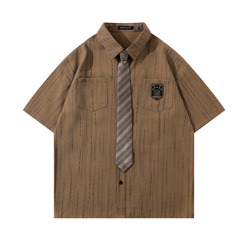 Y2k mens shirt vintage casual shirt