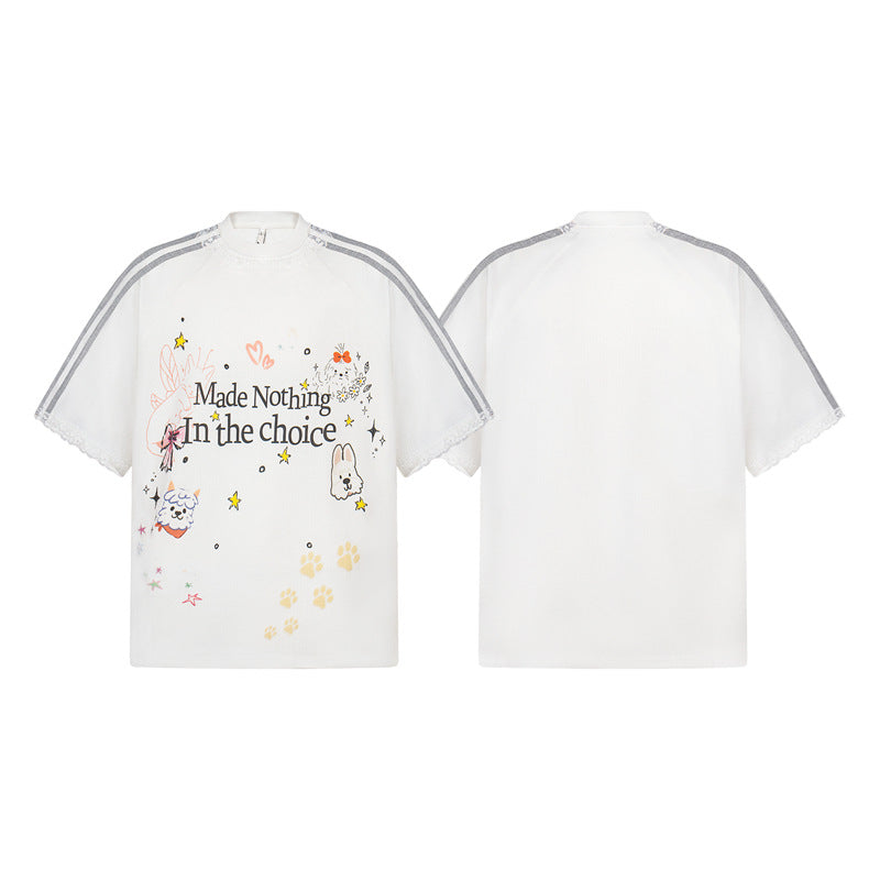 Hip Hop Shirts For Boys Short Sleeve T-Shirt Vintage Loose Top